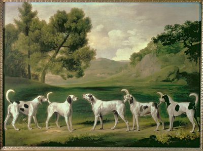 Segugi in un paesaggio, 1762 da George Stubbs